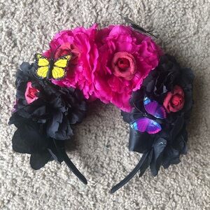 Flower Crown Headband Rose Headdress for Girls Ladies Women Floral Headwear